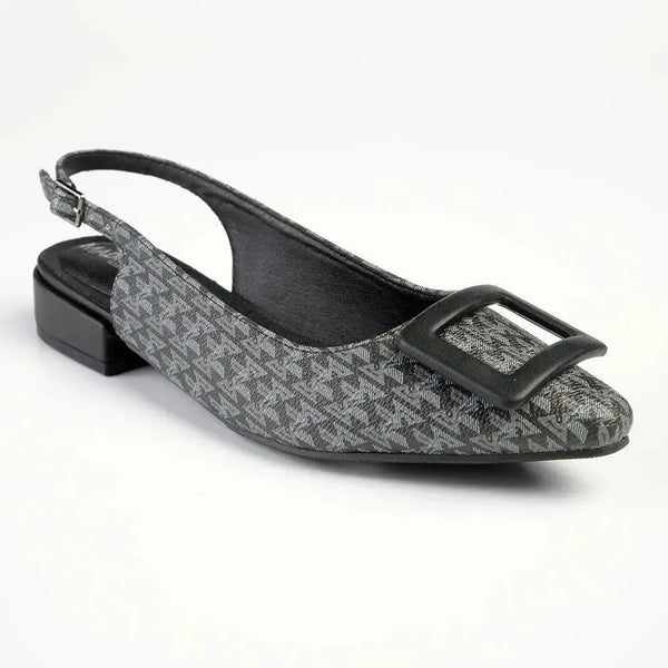 Madison Babette Closed Toe Printed Slingback- Black Multi