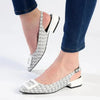 Madison Babette Closed Toe Printed Slingback - White Multi