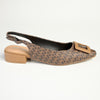 Madison Babette Closed Toe Printed Slingback - Chocolate Multi-Madison Heart of New York-Buy shoes online
