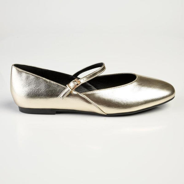 Madison Bambi Pump With Buckle Strap - Gold-Madison Heart of New York-Buy shoes online