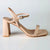Madison Believe Strappy Block Heel Sandal - Nude