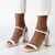 Madison Believe Strappy Block Heel Sandal - White