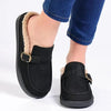 Madison Billie Fur Buckle Mule - Black