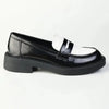 Madison Blessing Cut Out Saddle Loafer - Black / White