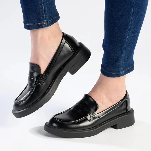 Madison Blessing Cut Out Saddle Loafer - Black