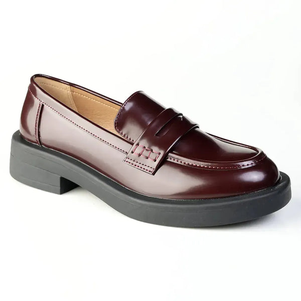 Madison Blessing Cut Out Saddle Loafer - Burgundy