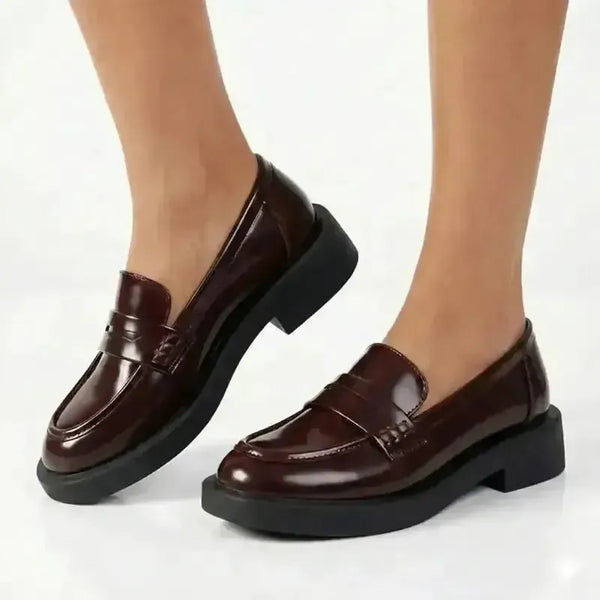 Madison Blessing Cut Out Saddle Loafer - Burgundy