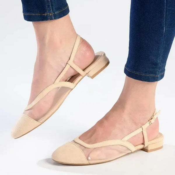 Madison Bluma 2 Low Block Heel Slingback Sandal - Nude