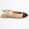 Madison Bluma 3 Low Toe Cap Slingback Pump - Black / Nude