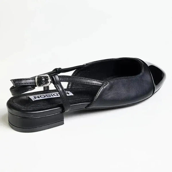 Madison Bluma 3 Toe Cap Slingback Pump - Black