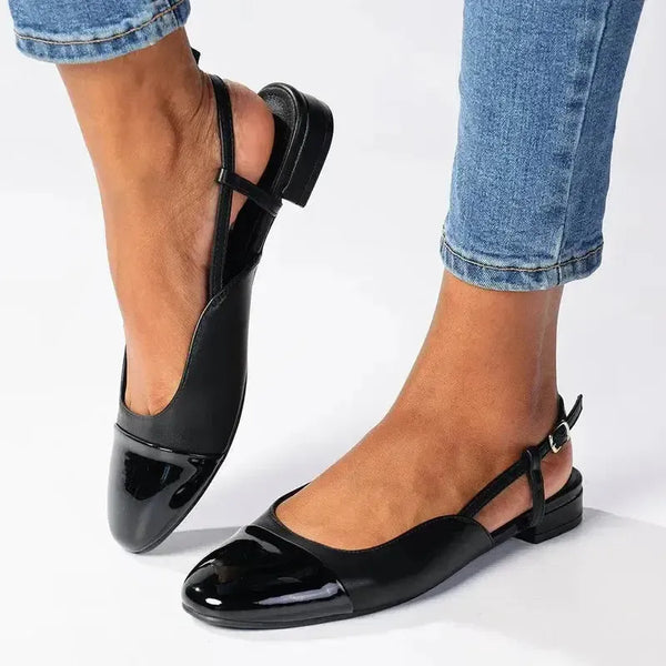 Madison Bluma 3 Toe Cap Slingback Pump - Black