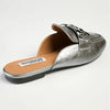 Madison Braidy Flat Mule With Trim - Pewter