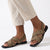Madison Broad Strap Cross-over Sandals - Olive