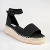 Madison Carina 3 Closed Back Espadrille Sandals - Black