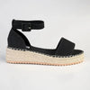 Madison Carina 3 Closed Back Espadrille Sandals - Black