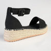 Madison Carina 3 Closed Back Espadrille Sandals - Black