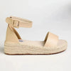 Madison Carina 3 Closed Back Espadrille Sandals - Nude