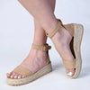 Madison Carina 3 Closed Back Espadrille Sandals - Nude
