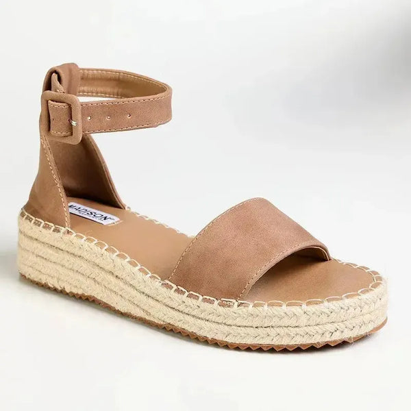 Madison Carina 3 Closed Back Espadrille Sandals -Taupe