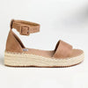 Madison Carina 3 Closed Back Espadrille Sandals -Taupe