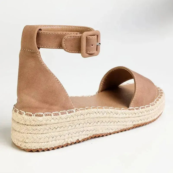 Madison Carina 3 Closed Back Espadrille Sandals -Taupe