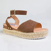 Madison Catherine Sleek Espadrille Sandals - Chocolate