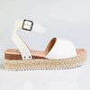 Madison Catherine Sleek Espadrille Sandals - White
