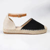 Madison Charlie Closed Espadrille Flats - Black/Nude/Tan