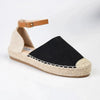 Madison Charlie Closed Espadrille Flats - Black/Nude/Tan
