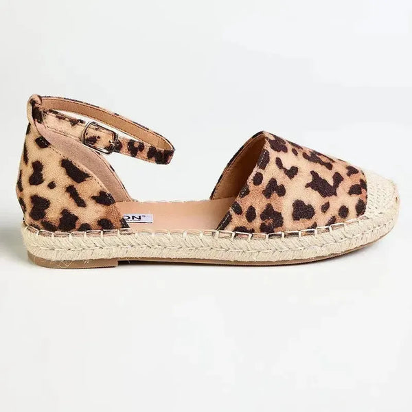 Madison Charlie Closed Espadrille Flats - Leopard