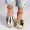 Madison Charlie Closed Espadrille Loafer - Gold
