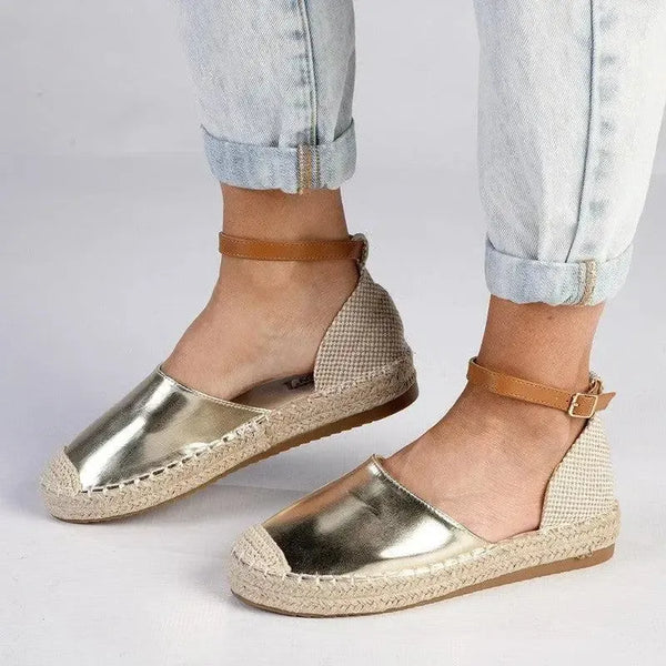 Madison Charlie Closed Espadrille Loafer - Gold