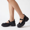 Madison Chunky Mary Jane Flats - Black