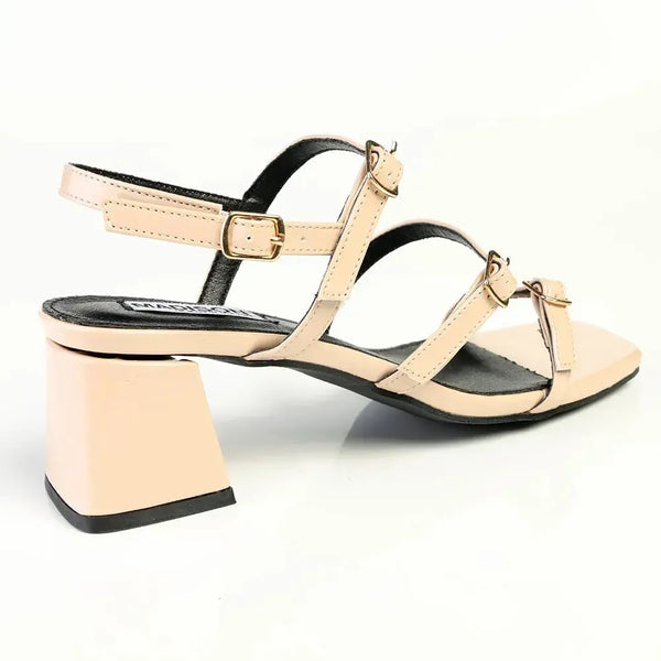 Madison Claire Block Heel - Nude