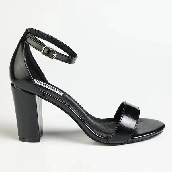 Madison Closed Back Ladies Sandal Heel - Black