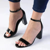 Madison Closed Back Ladies Sandal Heel - Black