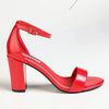 Madison Closed Back Ladies Sandal Heel - Red