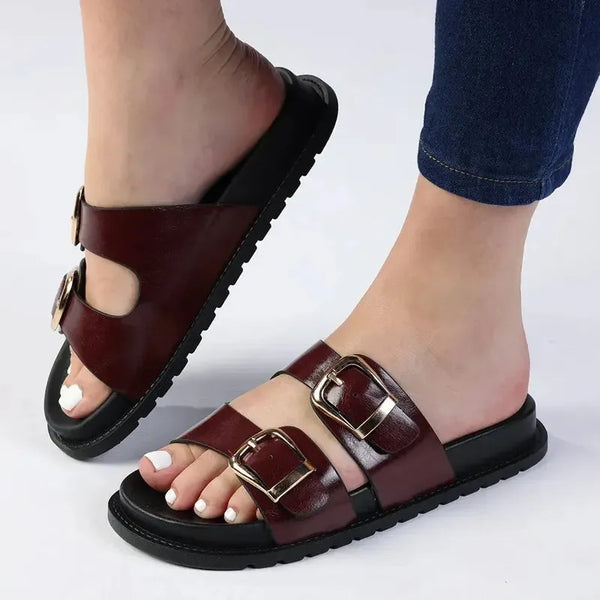 Madison Comfort Fashion Sandal - Burgundy