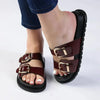 Madison Comfort Fashion Sandal - Burgundy