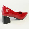 Madison Croc Print Court - Red