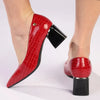 Madison Croc Print Court - Red