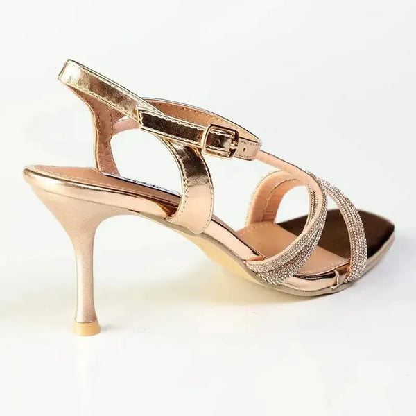 Madison Diamente Sandal Heel - Gold