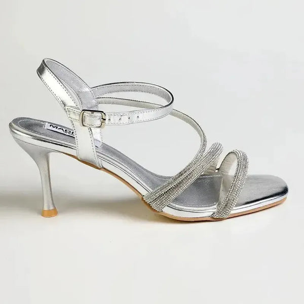 Madison Diamente Sandal Heel - Silver