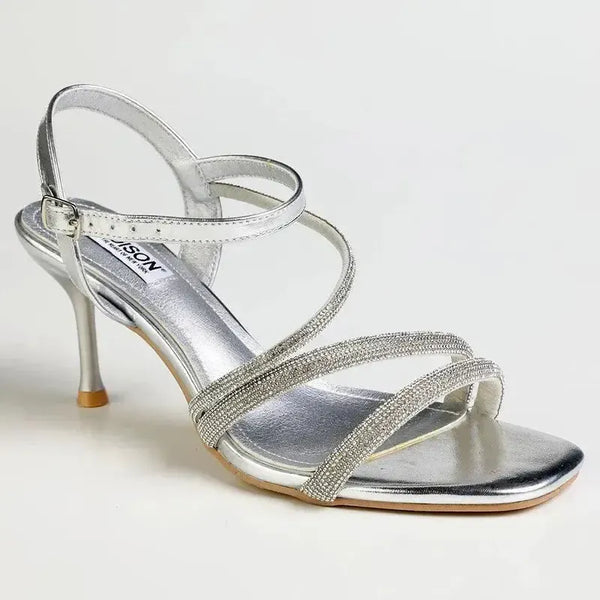Madison Diamente Sandal Heel - Silver