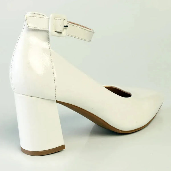 Madison Diana Court - White Patent