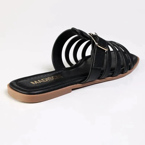 Madison Dodos 5 Strippie Flat Sandal - Black