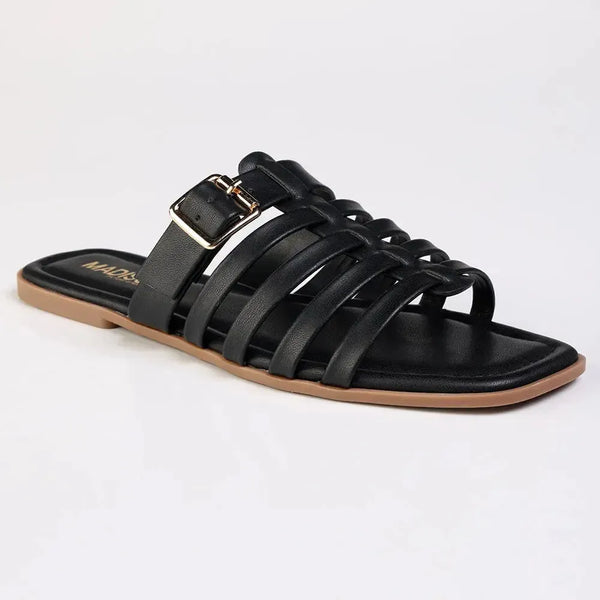 Madison Dodos 5 Strippie Flat Sandal - Black