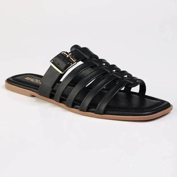 Madison Dodos 5 Strippie Flat Sandal - Black