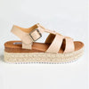 Madison Double Strap T-Bar Espadrille Sandal - Nude