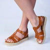 Madison Double Strap T-Bar Espadrille Sandal - Tan